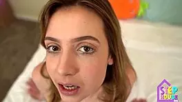 Petite step-daughter Daisy gets fucked by stepdad in taboo roleplay fantasy