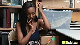 Hot Ebony Teen Punish Fucked On Cctv After Shoplifting