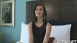 Cameraman rams the teen's taut pussy hard!