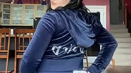 Babe unboxes and tries on juicy couture velour tracksuit