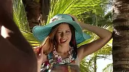 Sexy Teen 18+ In Hat And Dress Poses Naked Outdoors