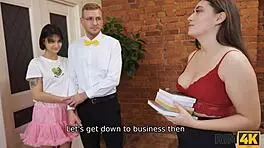 Stunning student chick takes part in couples rimming experiment.