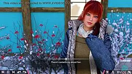 in double homework, hot redhead teens play a sexy game together