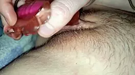 wife feels intense pleasure from slow squirting close-up