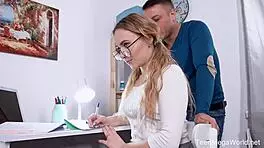 fuckstudies com - bella mur bangs hard on chair