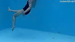 Mimi Cica Gets Horny Underwater with Ex Girlfriend, Showing Natural Tits and Ass