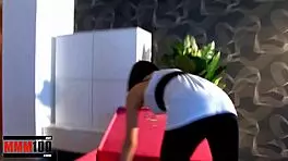 cute petite 18+ brunette fucked by muscled man with huge cock