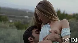 Teen hottie enjoys deep sucking and sloppy sex.