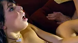 Gorgeous Raven Haired Teen 18+ Drools Over Dick