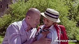 Private Com - Hot Veronica Leal Squirts In Outdoor Anal Fuck Fucking Big Natural Tits Blowjob Latina Heels Blonde Young 18+ Uniform