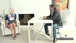 Erotic teen teased and pounded by older teacher