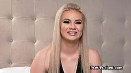 Juicy Blonde Teen Sucks Dick With Toys On Casting!