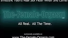 Shy Teen Feels Intense Embarrassment After Shaved Pussy Orgasm