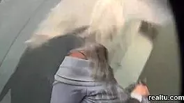 Charming czech nympho tempted in mall pounded in pov