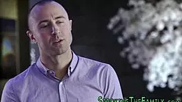 slutty teen 18+ sucks stepbro with taboo facial and masturbation