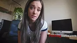 Step Sis Says Its Massage But We Know Whats Happening In Taboo Oral Blowjob POV.