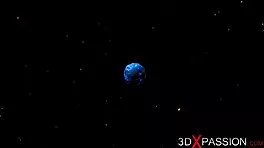 Sci-Fi Base Camp Male Android Plays With A Sexy Ebony On The Exoplanet