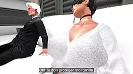 Naughty Neighbor Feels Intense Pleasure With Milf's Big Tits In Anime Hentai Creampie