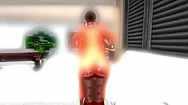 Naughty Neighbor Feels Intense Pleasure With Milf's Big Tits In Anime Hentai Creampie