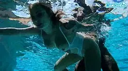 Hot Teen Amateur Gets Slammed By Big Black Cock Underwater On Webcam Cumshot