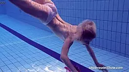 proklova takes off bikini and swims underwater