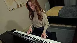 tall fitness girl in garage with food