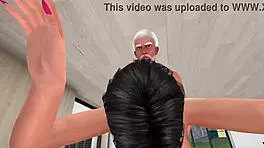 Naughty Neighbor Feels Intense Pleasure With Milf's Big Tits In Anime Hentai Creampie