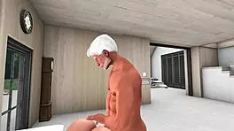 Naughty Neighbor Feels Intense Pleasure With Milf's Big Tits In Anime Hentai Creampie