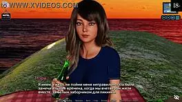 Adorable Asian milf flaunts boobs in steamy hentai gameplay from Sunshine Love Part 5