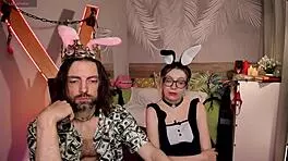 Blonde couple dances in bedroom streams