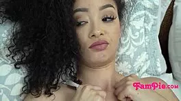 caught sneaking into bed with my petite curly-haired stepsister