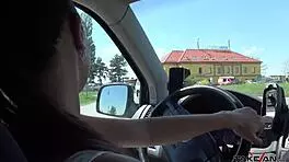 Cute Hippies Teen Banged In Van Speeding Thru Prague Center