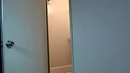 Wow, young japanese girl exposes natural tits in shower webcam!