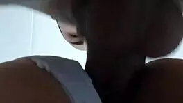 Have you seen this latina's shaved pussy getting fucked between her panties?