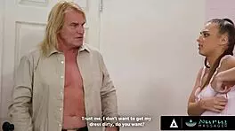 nuru massage by gorgeous gia derza turns steamy for older landlord with wild riding