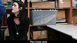 Bratty shoplifter punished by security officer