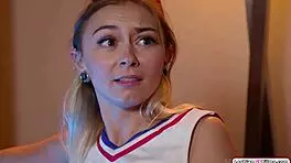 Blonde Cheerleaders Kiss And Lick Pussy