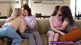 stepmom siri dahl and teen hazel moore team up with sexy babysitters aiden ashley and victoria voxxx