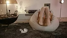 Sensual self pleasure with stockings and orgasm