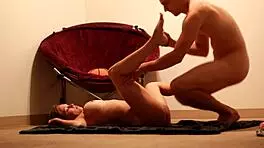 Living Room Sex Last Video Just From A Standing Camera Behind The Scenes