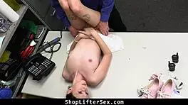 Security guard convinces shoplifter teen to get dirty