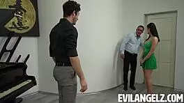 teacher renato gets double penetrated by billie star and alex romero. watch the pov action?