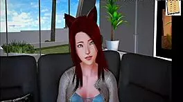 In my new family, the redhead amateur gets erotic sex with tits and ass in the game!