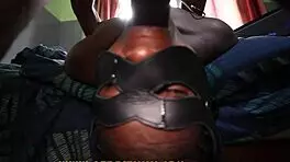 young african couple explores bdsm bondage with intense play