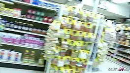 college girl jasmine gets rough public fuck in mall store before party