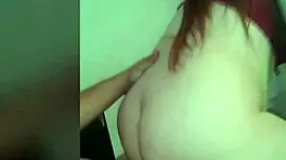 Fucked friend's mom and filled her pussy during the game