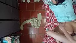 Colombian stepson fucks stepmother on ceiling camera.
