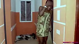 Neighbor Fucks Girlfriend While Sweeping