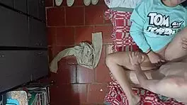 Colombian stepson fucks stepmother on ceiling camera.