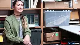 Petite Asian Teen 18+ Thief Fucks Her Way Out Of Trouble